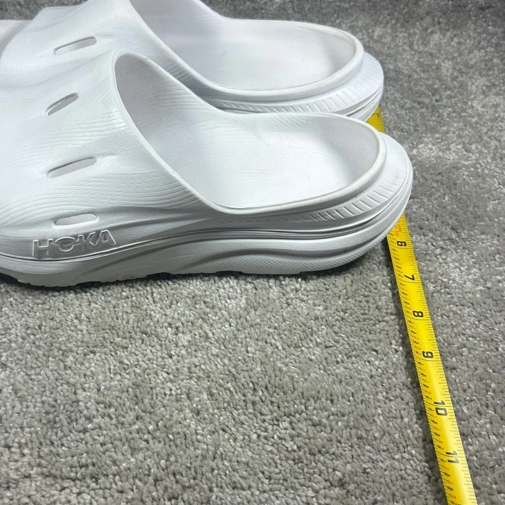 Hoka Ora Recovery Slide 3 White Cushioned Athletic Sandals Unisex Men 7 Women 9